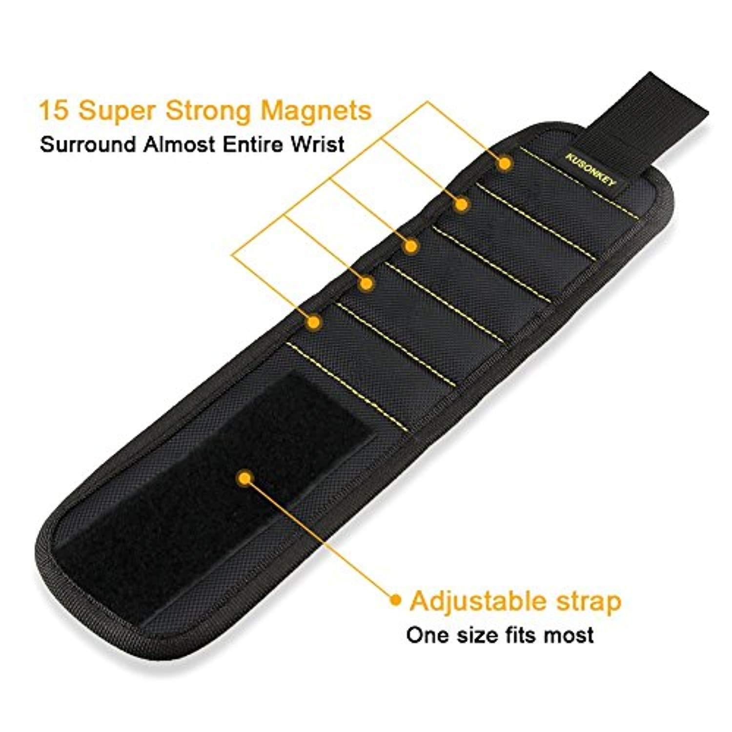 Magnetic Wristband for DIY & Home Improvement, 15 Magnets Strong