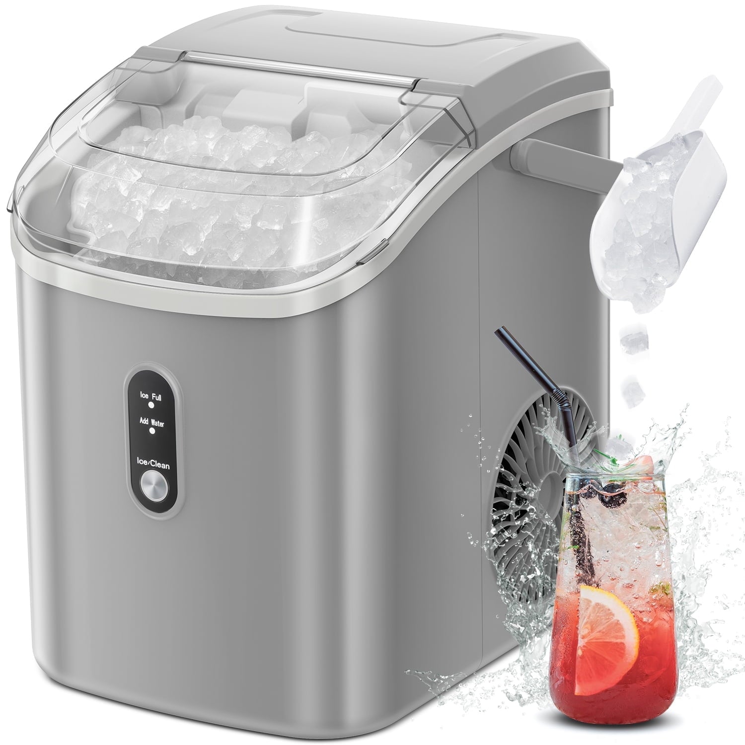 Auseo Nugget Ice Maker - Fast, Efficient, and Stylish for Home & Office
