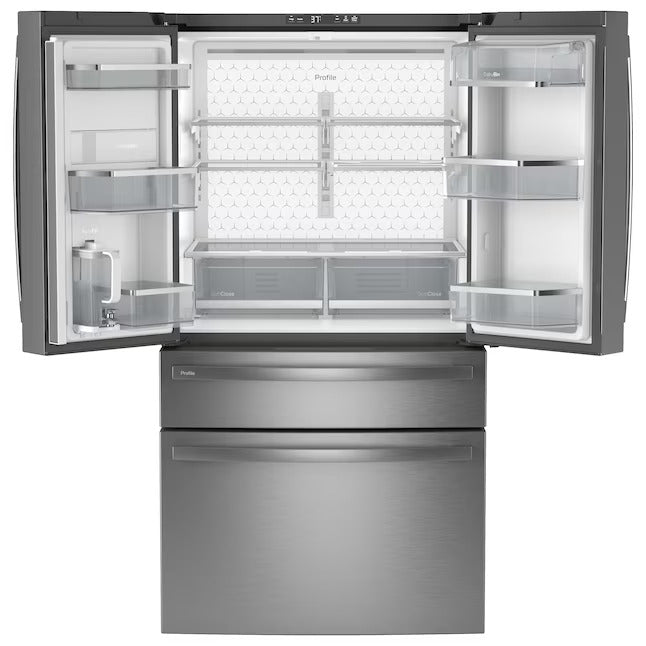 GE Profile 28.7-cu ft 4-Door Smart French Door Refrigerator with Ice Maker - Open Box