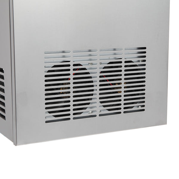 ZOKOP BY-70PF Stainless Steel Ice Maker - High-Capacity Cube Ice Machine