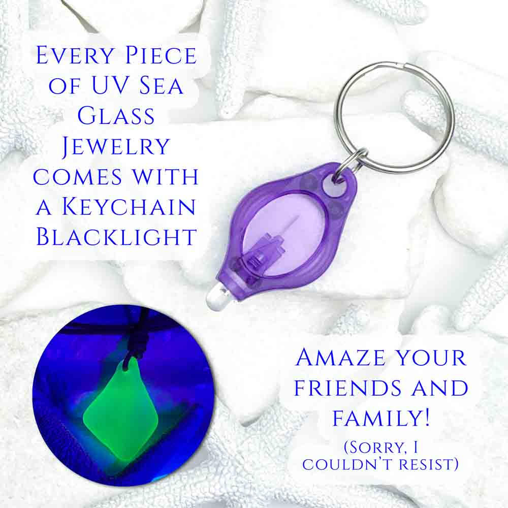 Eco-Friendly UV Sea Glass Dragonfly Pendant | #5289