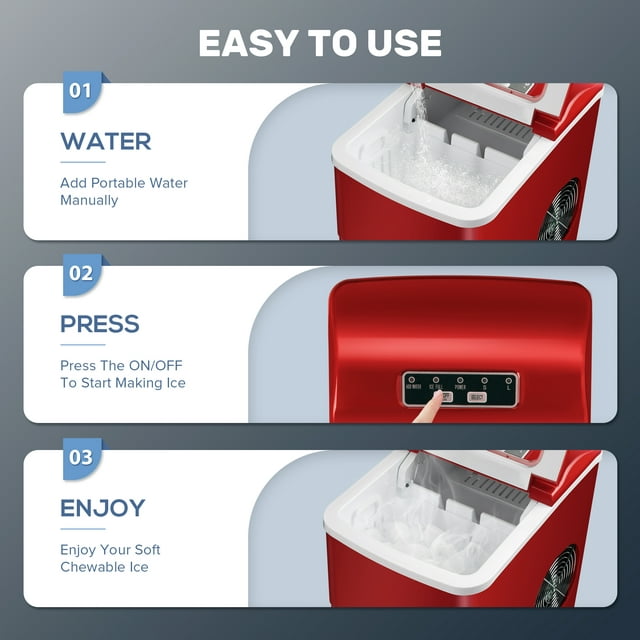 Compact and Efficient Countertop Ice Maker by Auseo