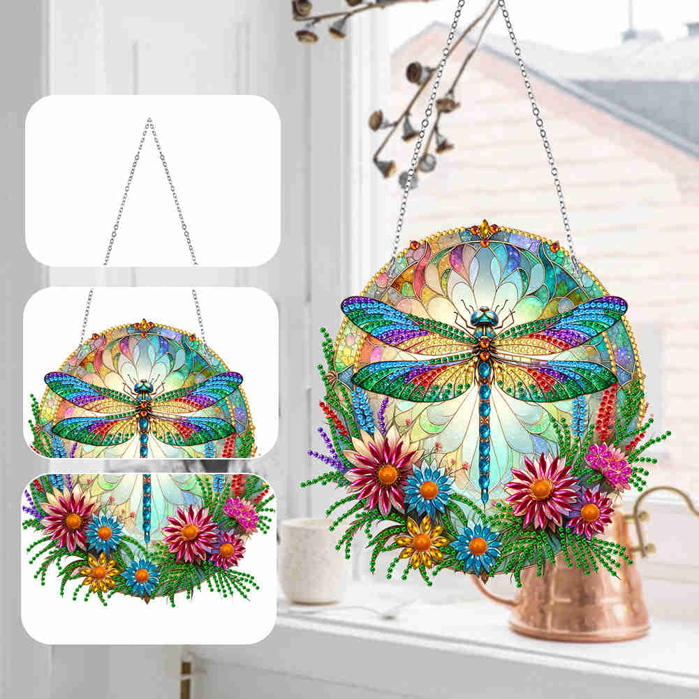 Stylish Dragonfly Diamond Art Pendant for Home Decor