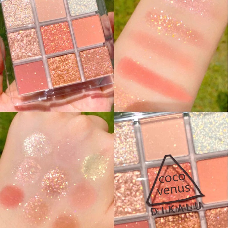 Stylish 9-Color Waterproof Eyeshadow Palette for Vibrant Looks