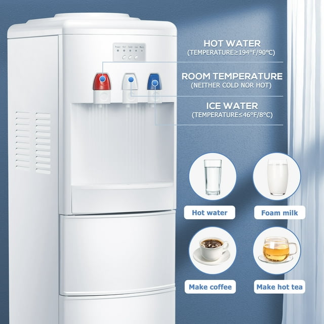 Auseo 3-in-1 Water Cooler Dispenser with Ice Maker