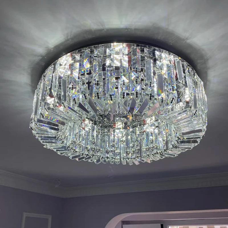 Stylish K9 Crystal LED Ceiling Light for Modern Living Spaces