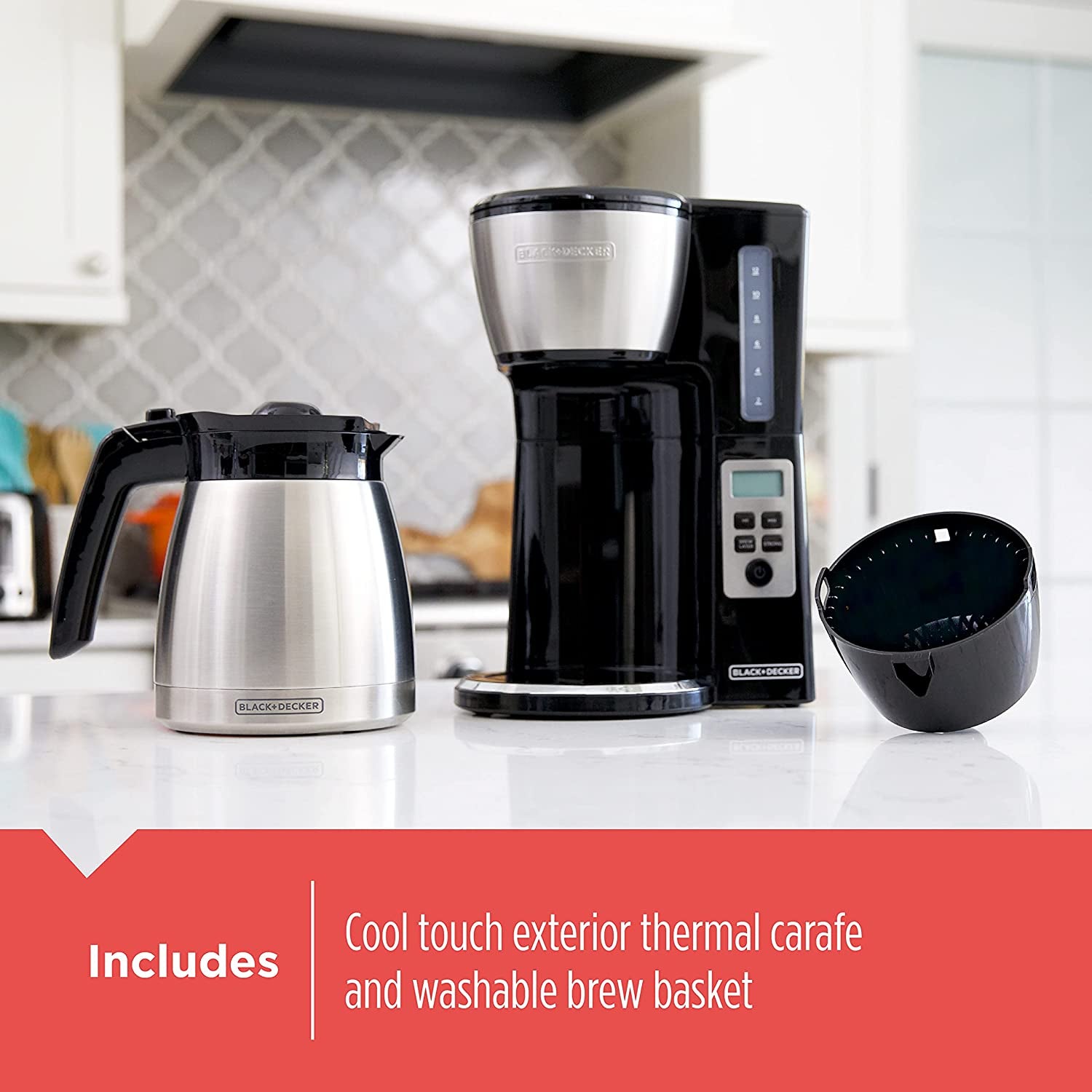12 Cup Vortex Technology Coffee Maker with Thermal Carafe