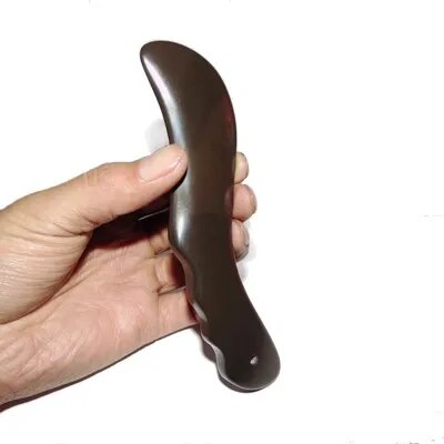Black Bian Stone Gua Sha Massage Tool for Pain Relief and Relaxation