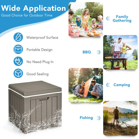 Portable 10 Gallon Ice Cooler with Multi-Function for Outdoor Adventures