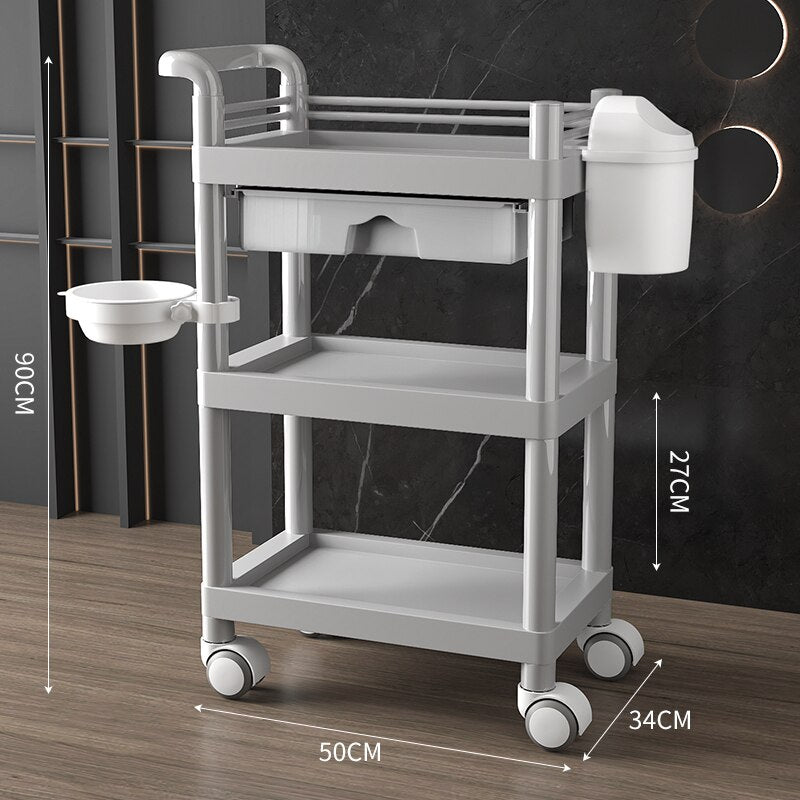 Professional Beauty Salon Trolley with Three Layers