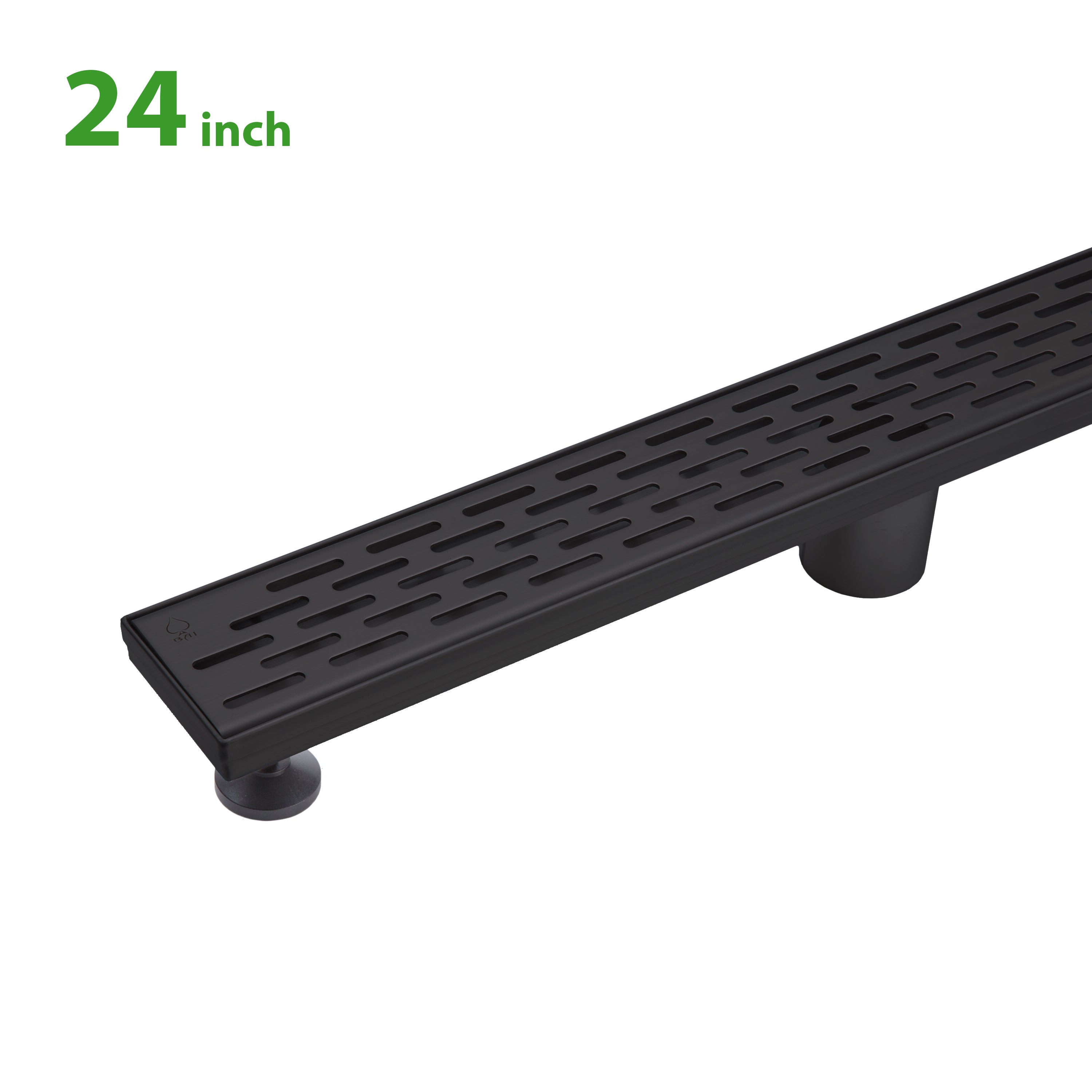 BAI 0525 Stainless Steel 24-inch Linear Shower Drain in Matte Black