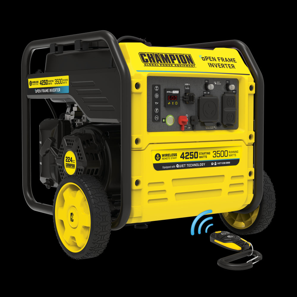 Champion Power Equipment 4250-Watt Open Frame Inverter Generator with Quiet Technology and Remote Start