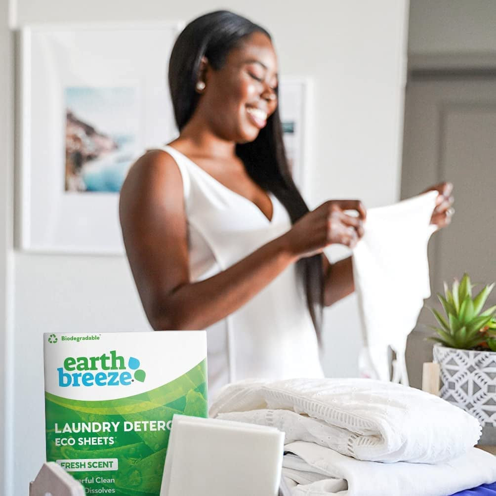 Eco-Friendly Laundry Detergent Sheets - 60 Fragrance-Free Loads