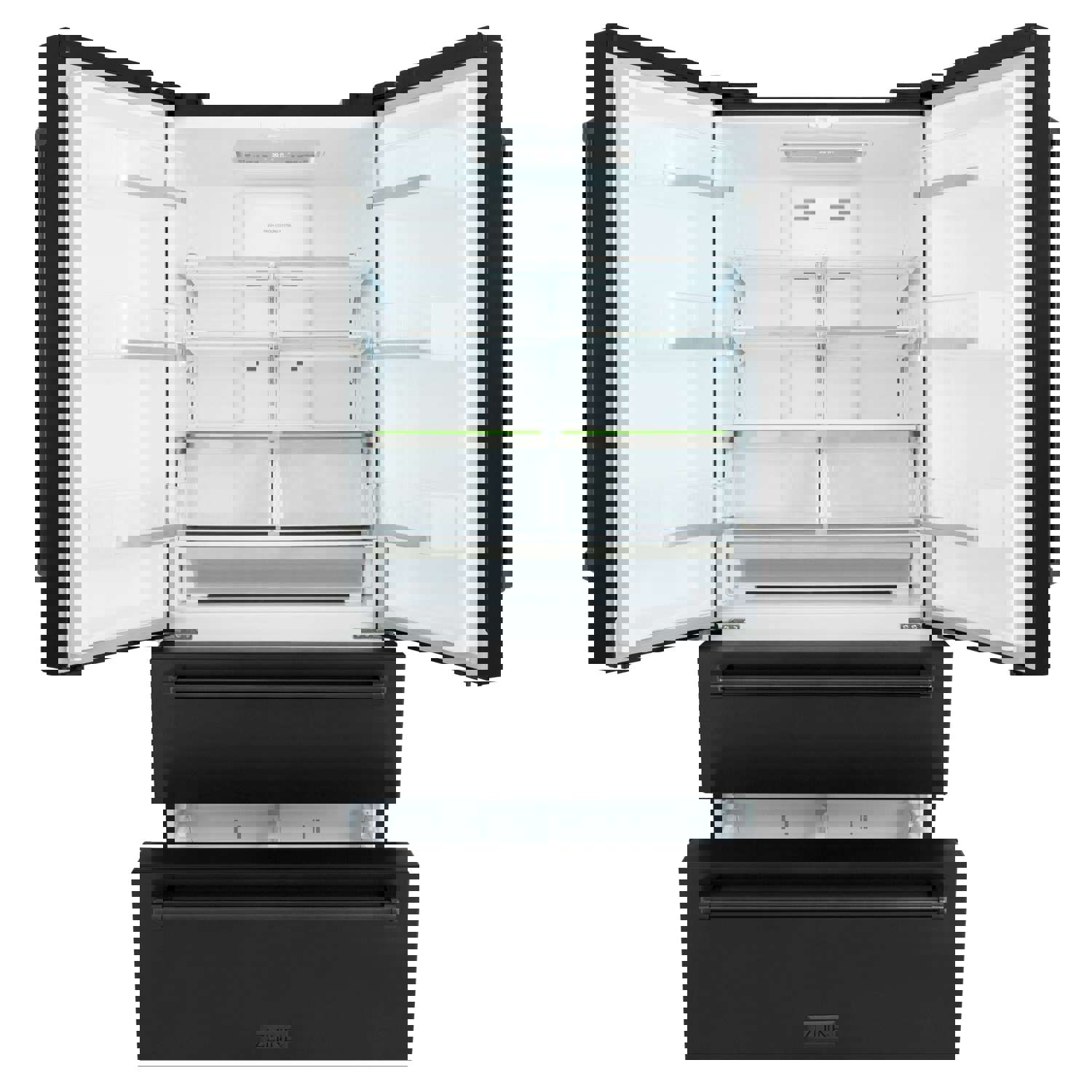 ZLINE 36" French Door Refrigerator with Ice Maker, 22.5 cu. ft., Black Stainless Steel