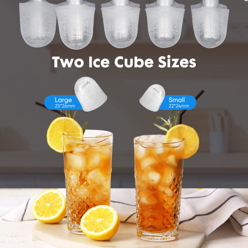 Compact Black Ice Maker for Home and Outdoor Use