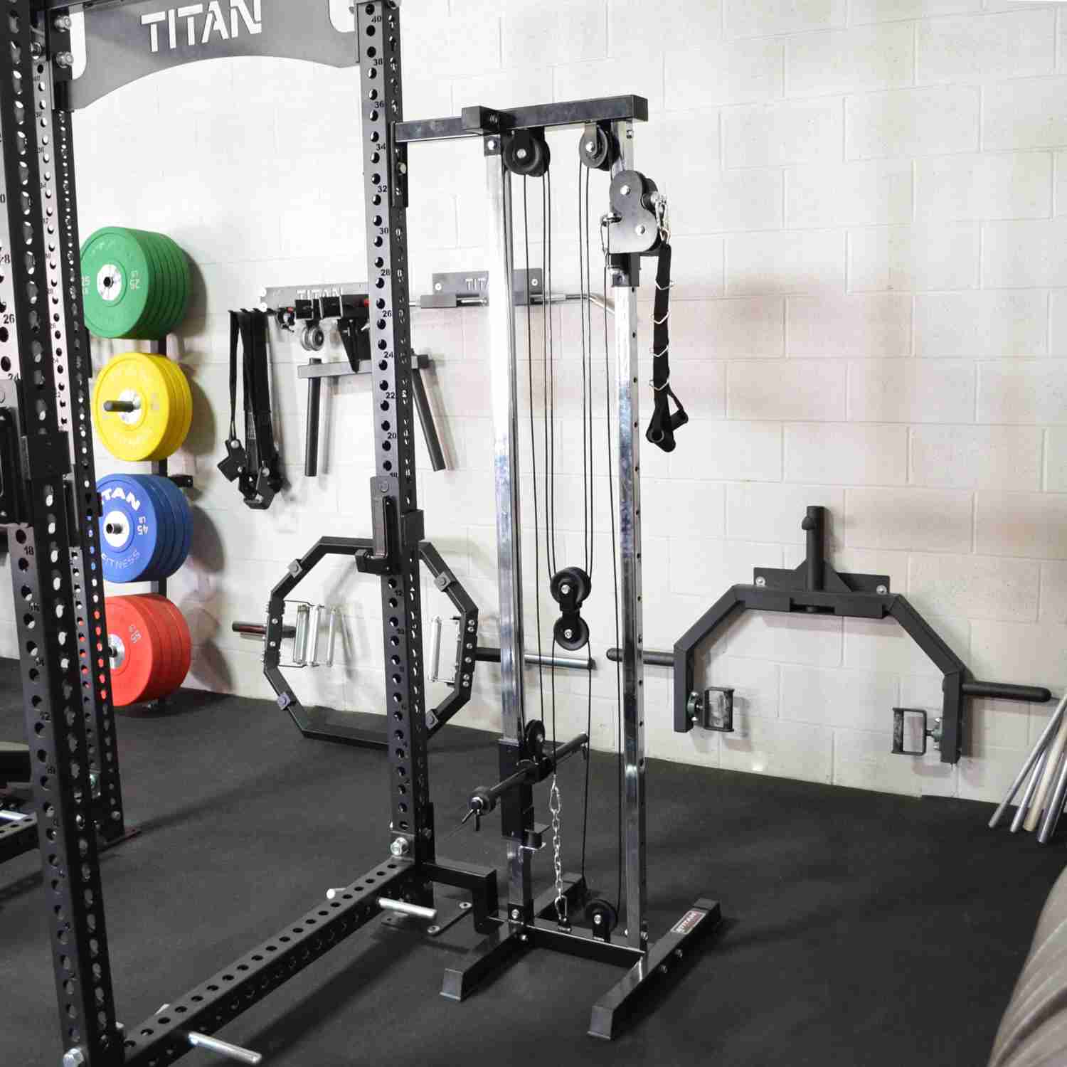 Titan Fitness V3 Short Wall Mounted Pulley Tower