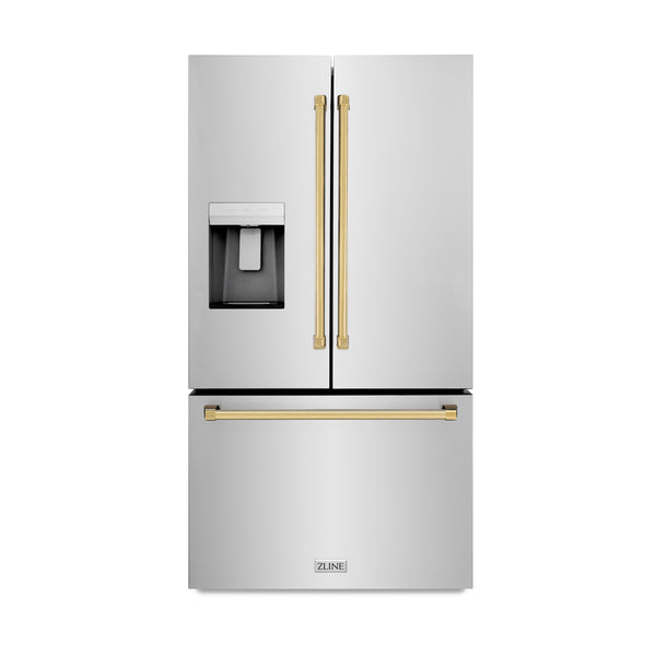 ZLINE Autograph Edition 36" French Door Refrigerator with External Water Dispenser