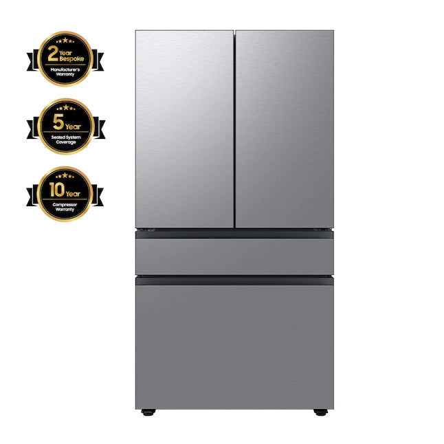 Samsung Bespoke 28.8-cu ft 4-Door Smart French Door Refrigerator with Dual Ice Maker and Door within Door