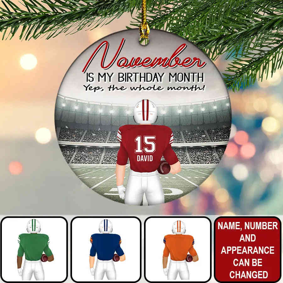 Personalized November Birthday Ornament