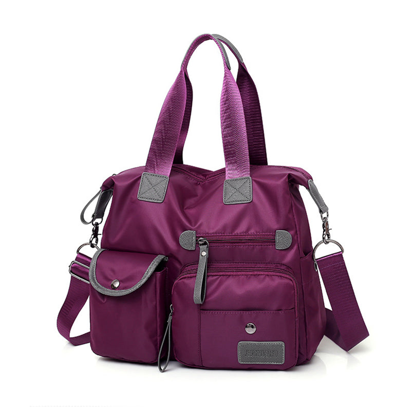 Stylish Nylon Multi-Pocket Tote Bag for Women