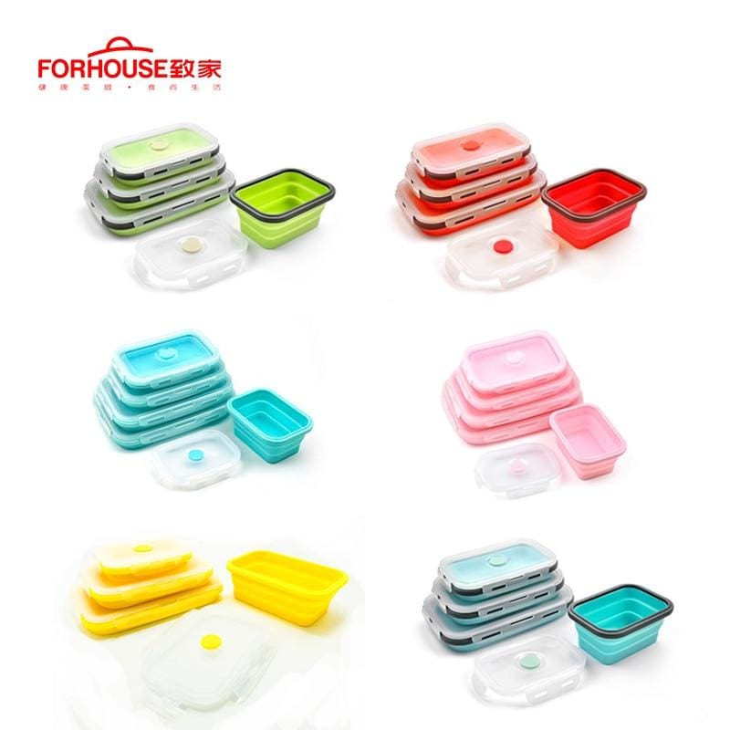 Premium Silicone Lunch Box - Foldable, Leakproof, and Microwavable