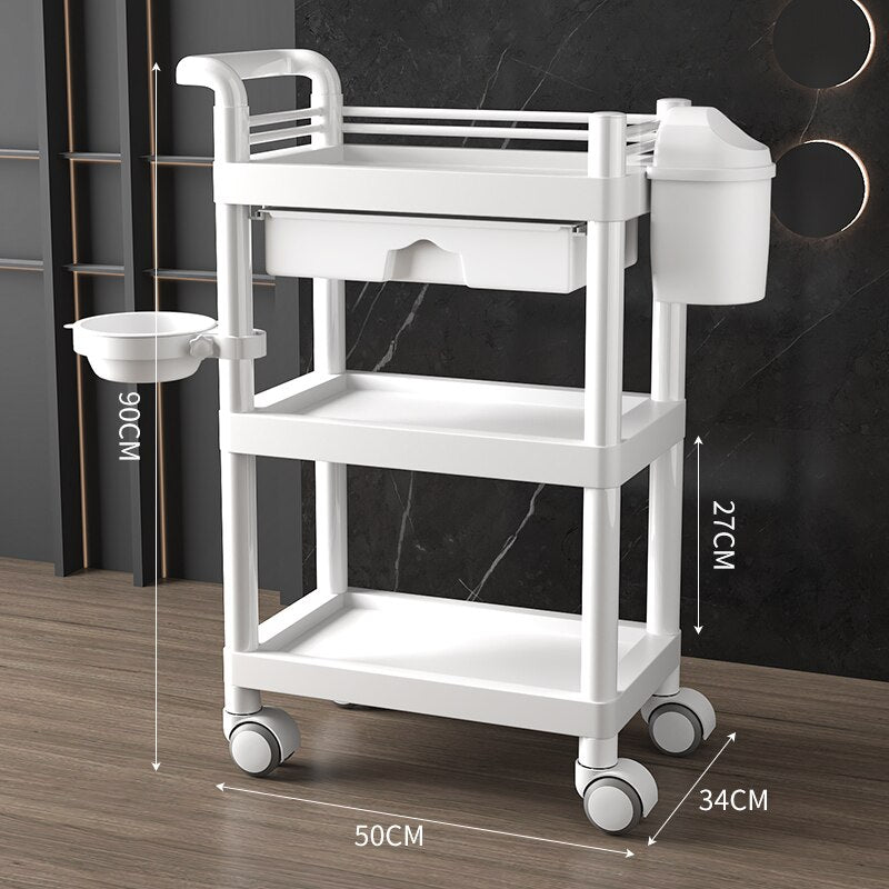 Professional Beauty Salon Trolley with Three Layers