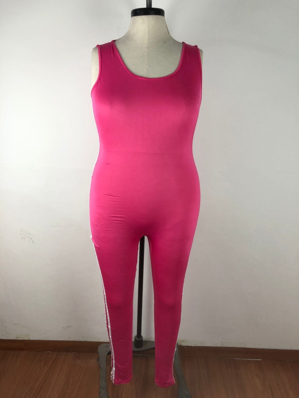 Plus Size Sports Sleeveless Fitness Jumpsuit