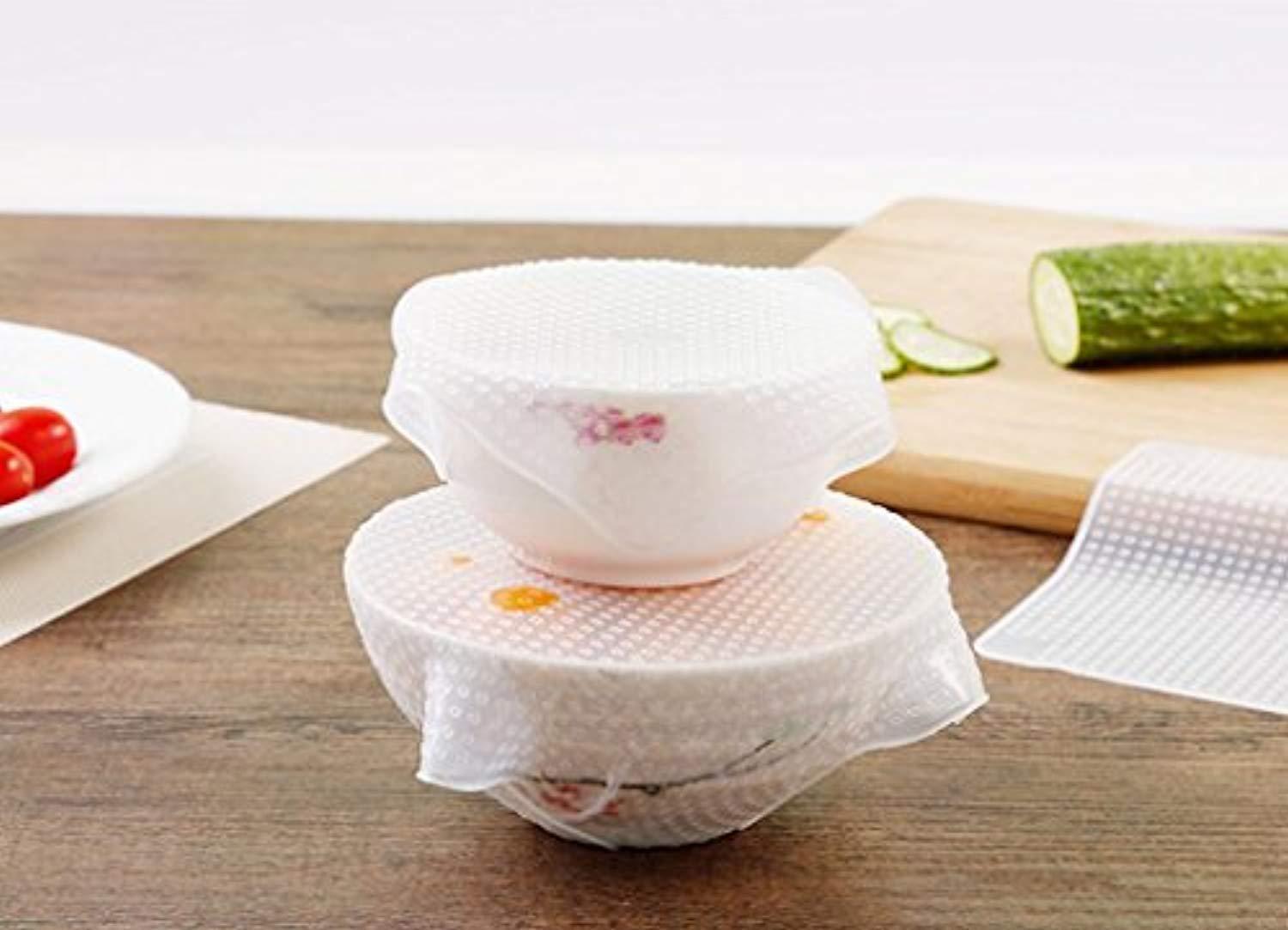 Eco-Friendly Silicone Food Storage Covers, 4 Pack