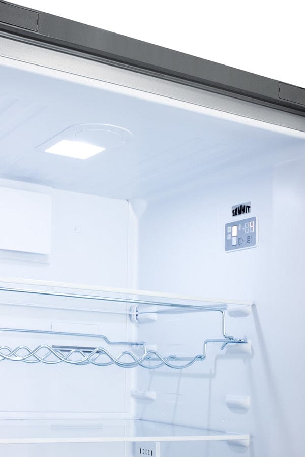 Summit 24" Bottom Freezer Refrigerator with Ice Maker - Stainless Steel