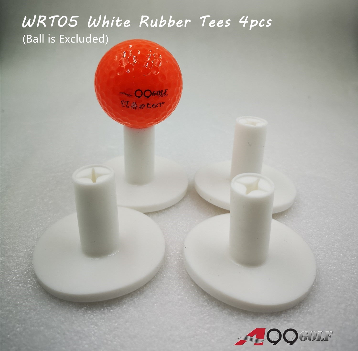 A99 Golf WRT-05 Rubber Tees - 4Pcs 4cm/1.5" for Indoor & Outdoor Practice