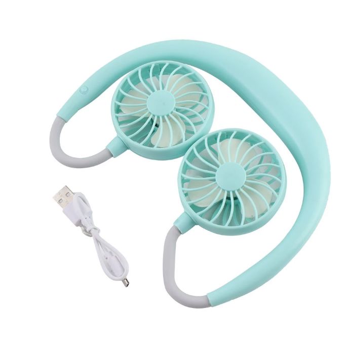Portable Mini USB Rechargeable Neck Fan for Summer Cooling