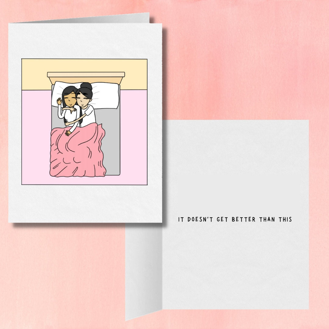 Romantic Lesbian Greeting Card for Special Occasions