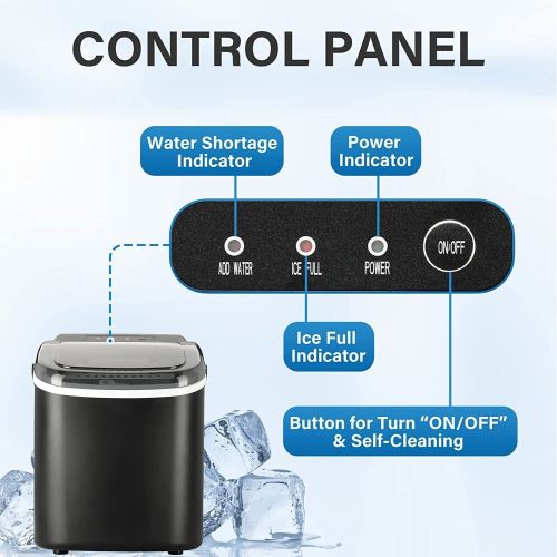 Portable Compact Ice Maker Machine for Home, Office, and Parties