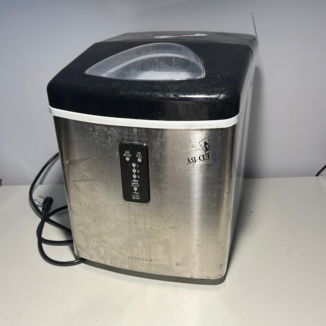 Refurbished Insignia 33-Lb Portable Ice Maker - Stainless Steel