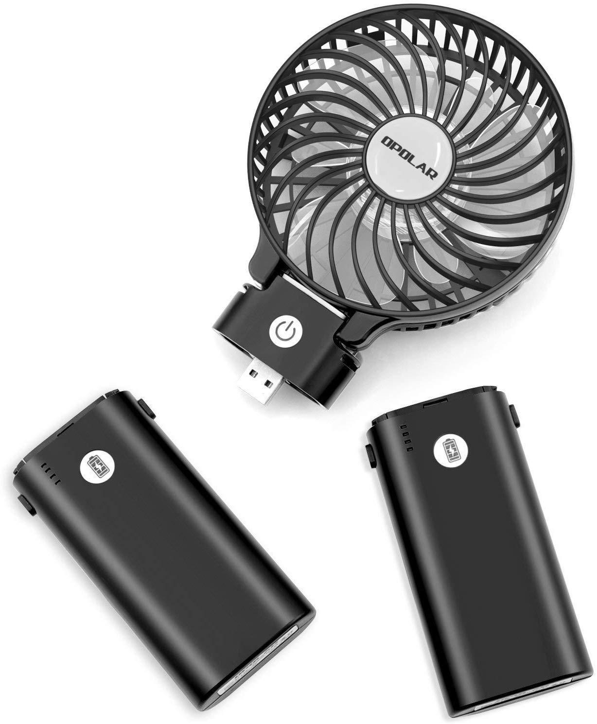 OPOLAR 10400mAh Rechargeable Fan, Portable and Foldable with Long Battery Life