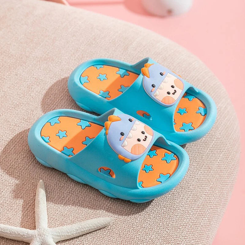 Cute Cartoon Non-Slip Kids Slippers for Summer Comfort