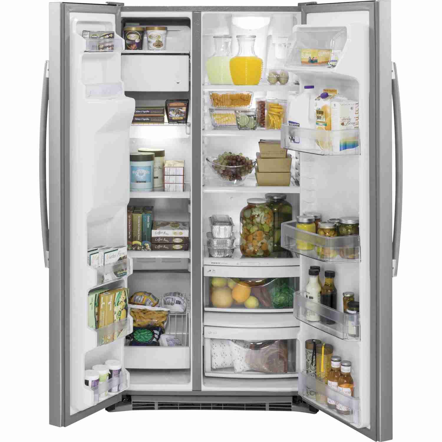 GE 21.9 cu. ft. Counter-Depth Side-by-Side Refrigerator with Ice and Water Dispenser