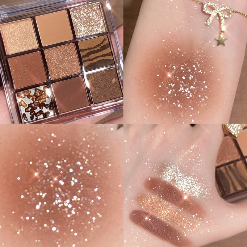 Stylish 9-Color Waterproof Eyeshadow Palette for Vibrant Looks