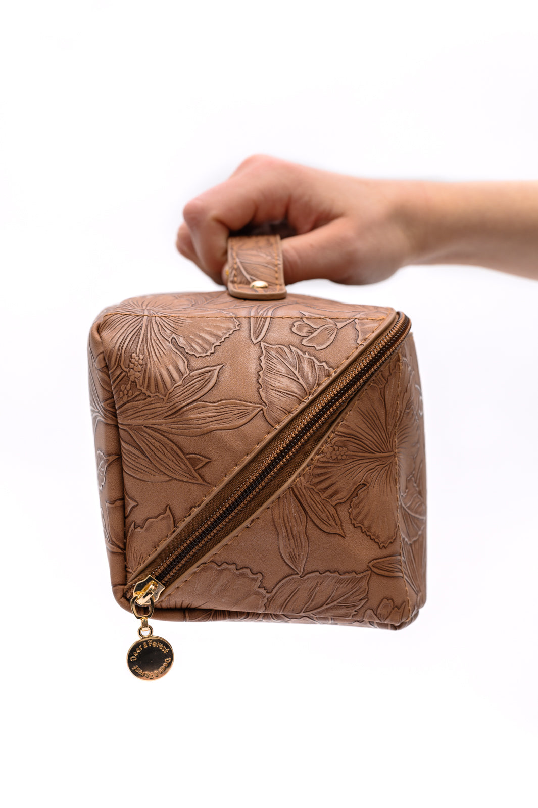 Luxurious Embossed PU Leather Cosmetic Bag