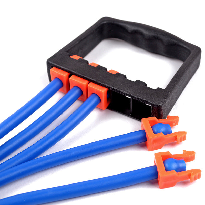 Upgraded 5-Tube Chest Expander - Premium Rubber Resistance Bands for Total Body Fitness