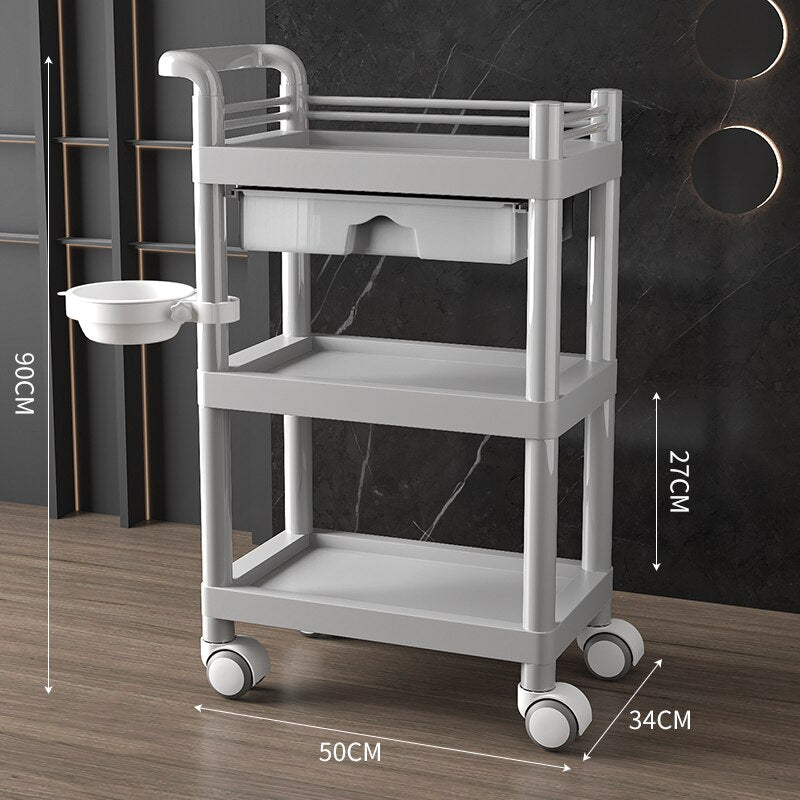 Professional Beauty Salon Trolley with Three Layers