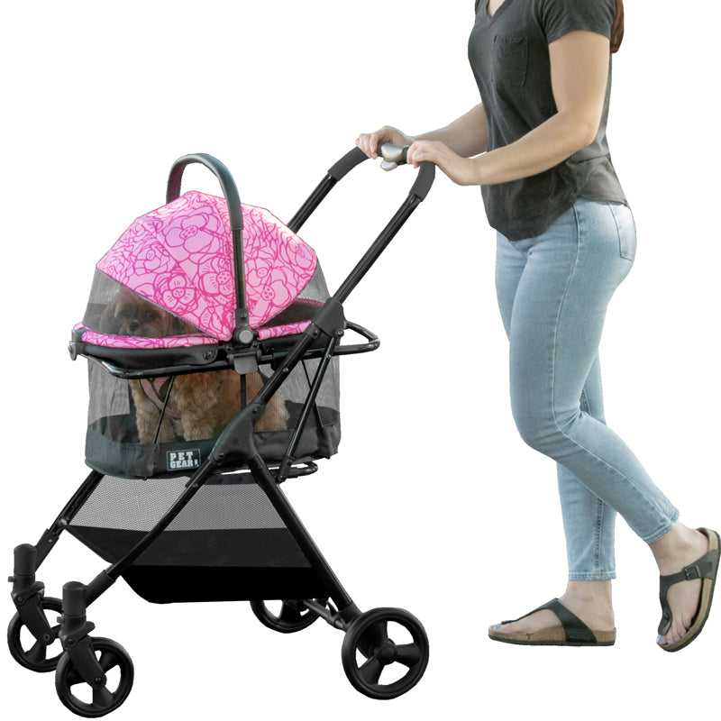 Pet Gear VIEW 360 Dog Travel System - Pink Floral
