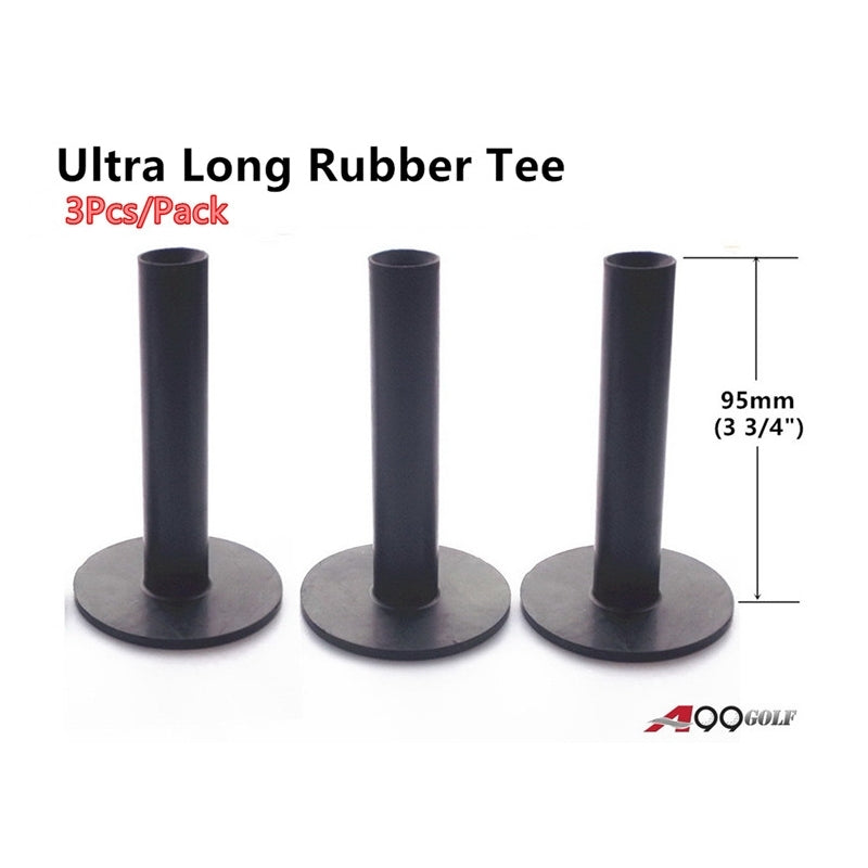 A99 Golf Ultra Long Rubber Tee Black - High-Quality Training Aid for Indoor & Outdoor Practice