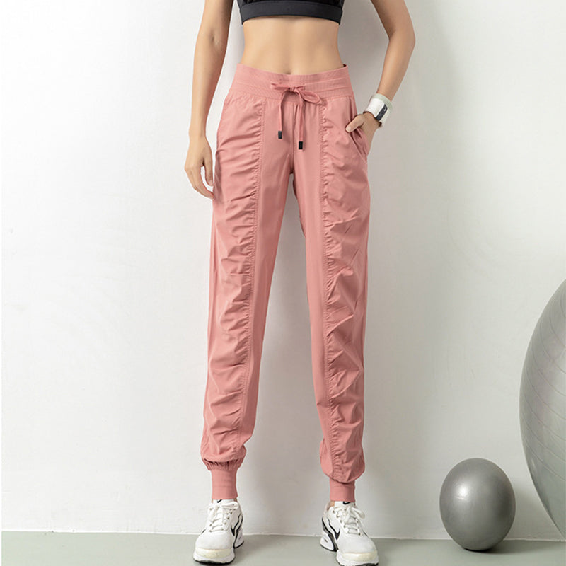 Women's High-Waist Drawstring Sports Pants