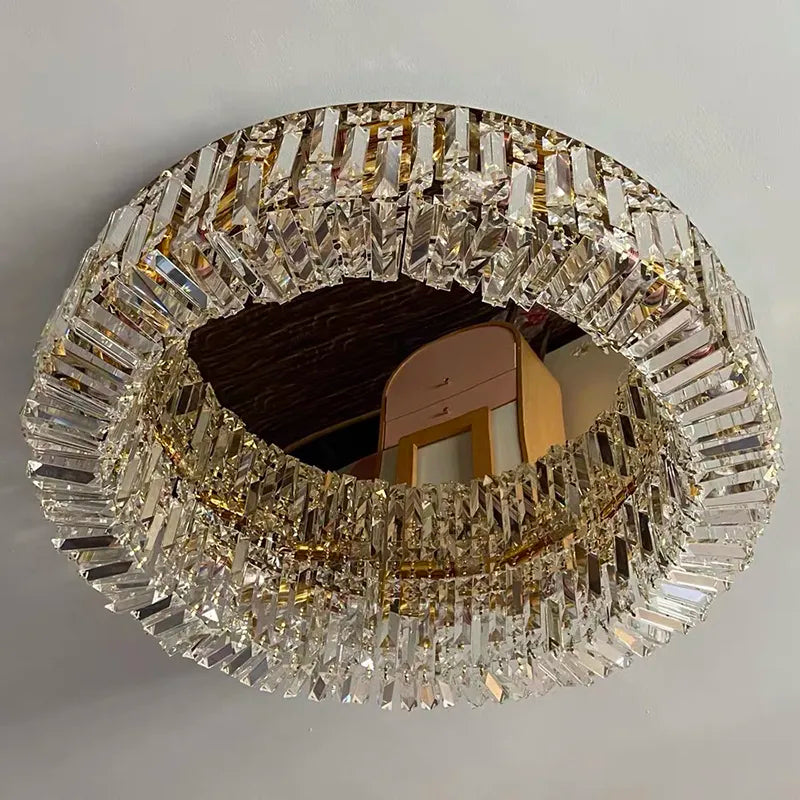 Stylish K9 Crystal LED Ceiling Light for Modern Living Spaces