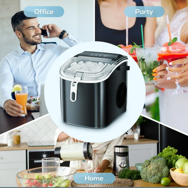 Auseo Portable Ice Maker, Fast and Efficient Countertop Machine