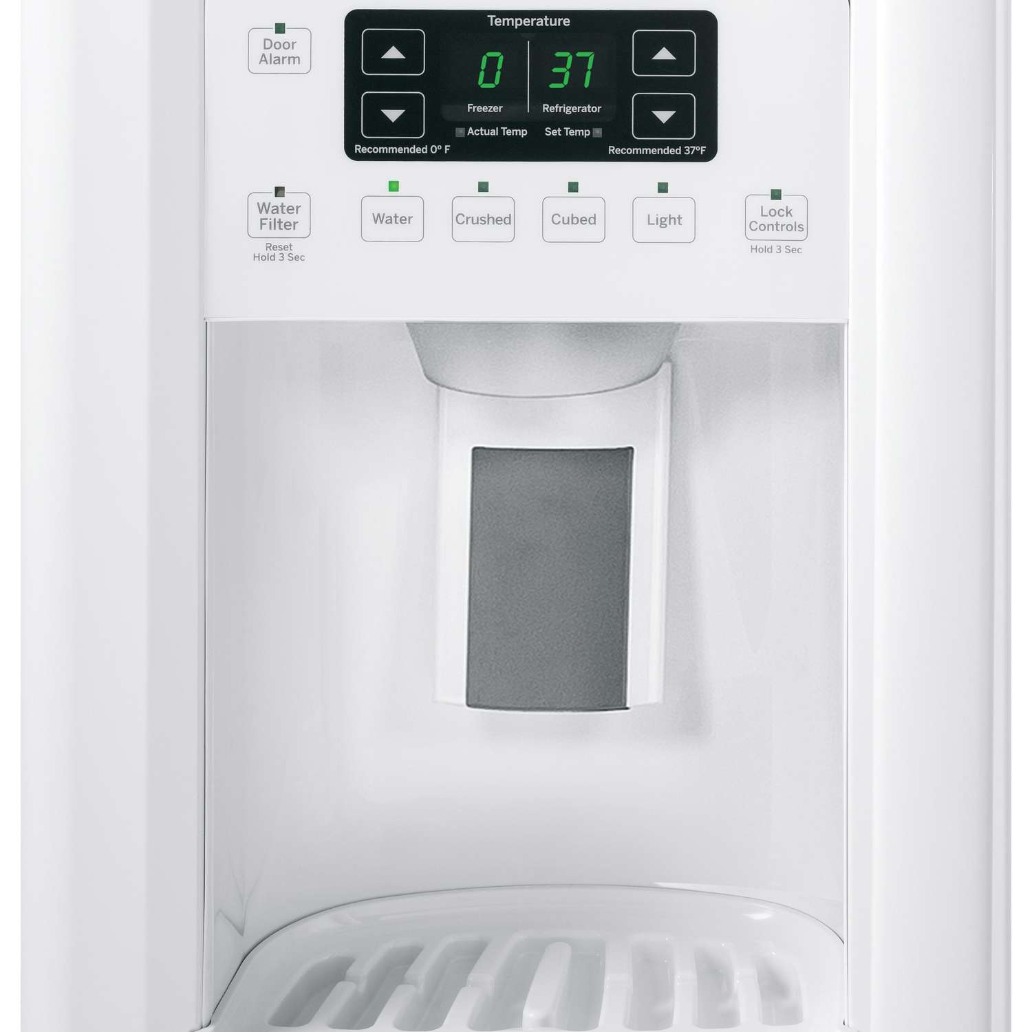 GE 23.2 cu. ft. Side-by-Side Refrigerator with External Ice and Water Dispenser