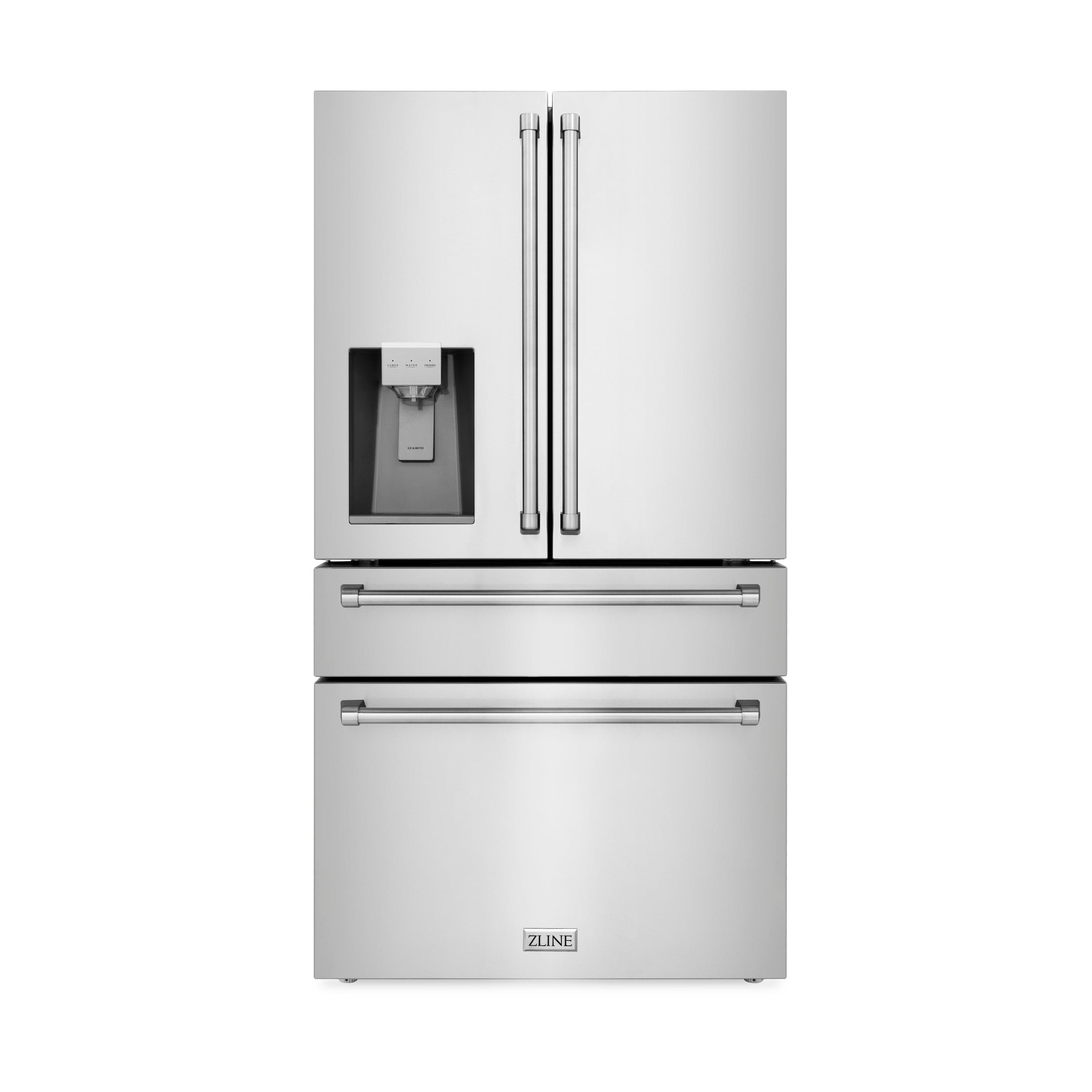 ZLINE 36" French Door Refrigerator with Dispenser, Ice Maker, Stainless Steel