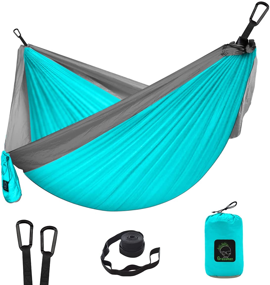 Grassman Lightweight Portable Hammock, Double & Single Use, Outdoor & Indoor