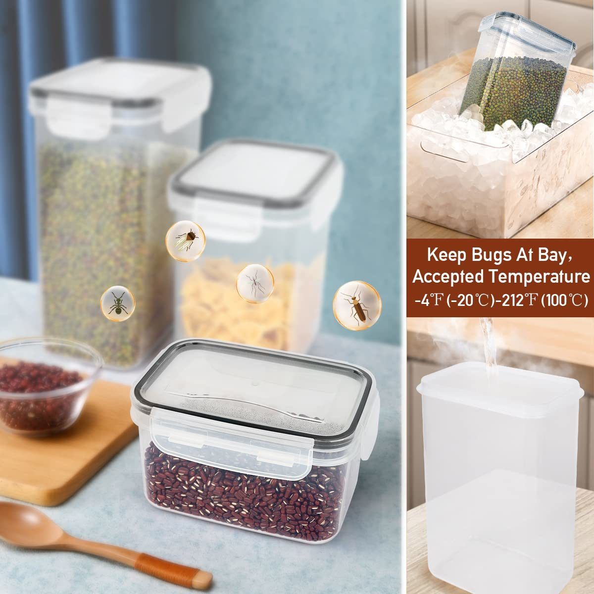 Premium Airtight Cereal and Food Storage Containers Set